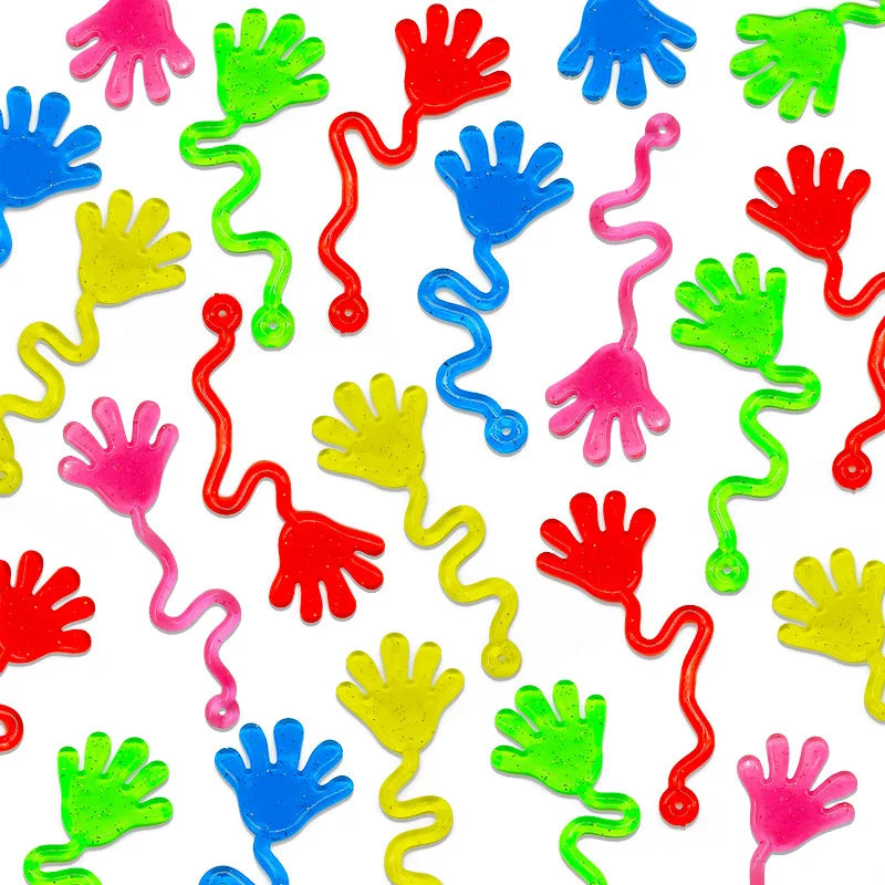 Glittery Sticky Fun Hands